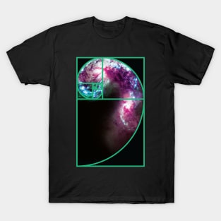 Fibonacci Spiral Galaxy T-Shirt